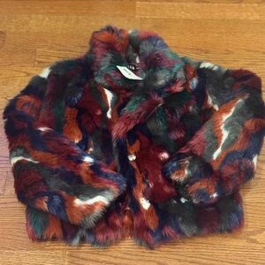 Multicolor Faux Fur Jacket